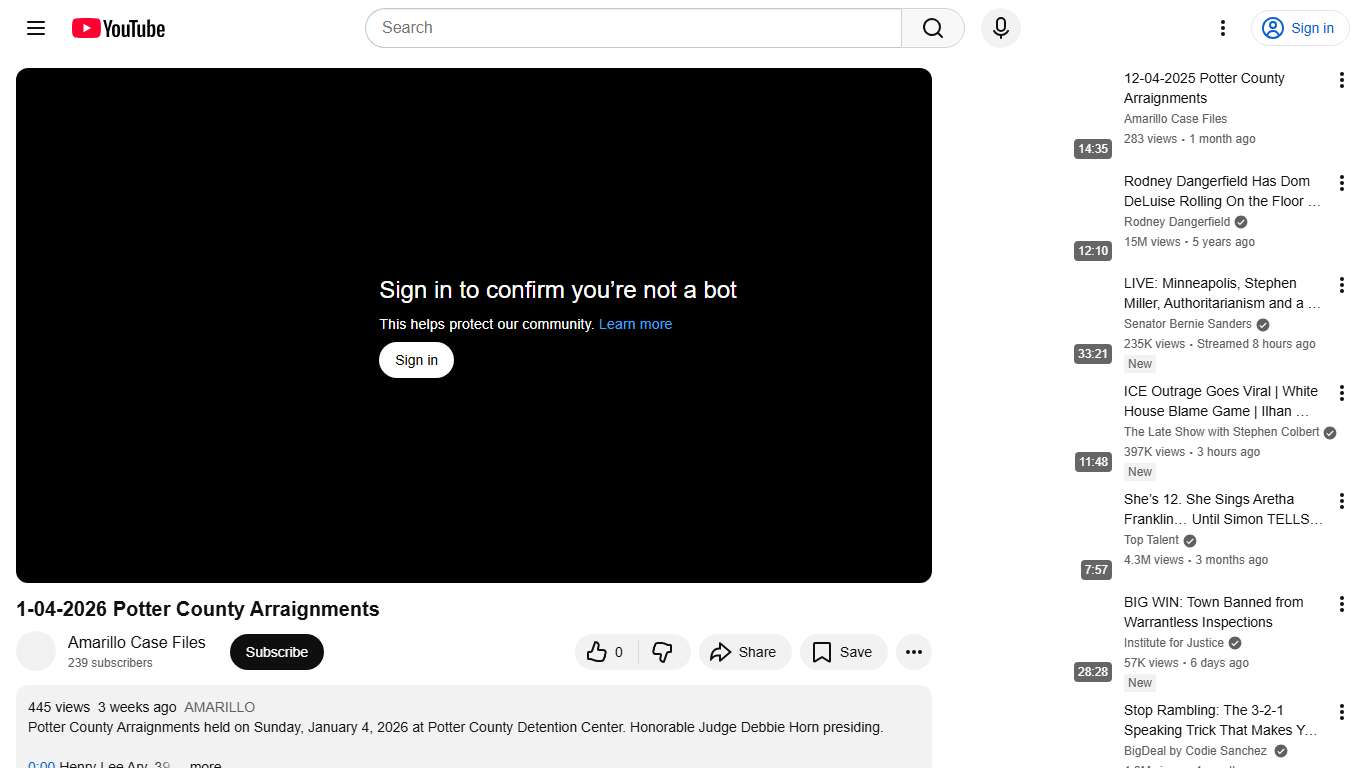 1-04-2026 Potter County Arraignments - YouTube